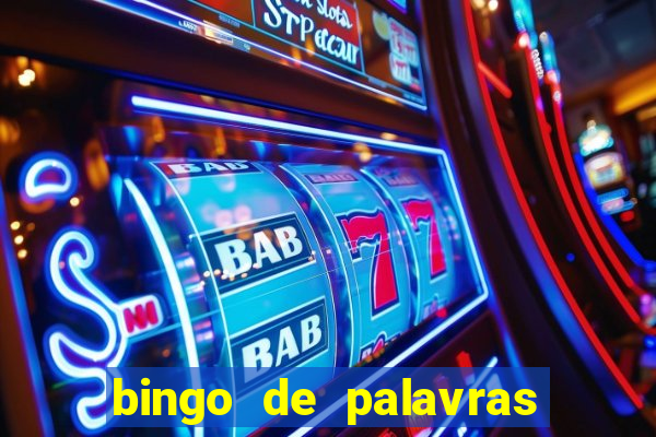 bingo de palavras 3 ano